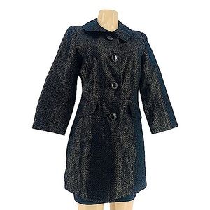 Apostrophe Gold and Black Tailored Tapestry Jacket